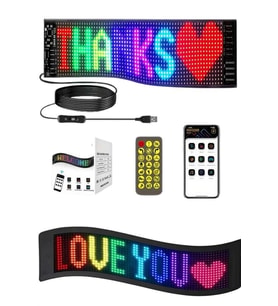 Matrix Led Cama Yapışan Telefon Kontrollü Panel Dijital Ekran Kumandalı