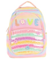 Kaukko Kids Simli Pullu Love Baskılı Kız Çocuk Dört Bölmeli Okul Çantası - L5214