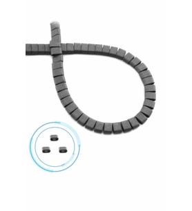 Hematit Doğal Taş Mat Gri Çift Delik 6x4mm Dizi [AA]