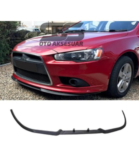 Mitsubishi Lancer Evo Cupra R Uyumlu Ön Lip Mat Siyah Ön Tampon Lip