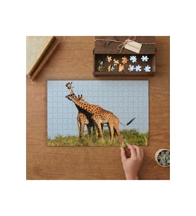Züraafa Ailesi Tasarımı 240 parça Ahşap Puzzle Ahşap Kutuda MP07947