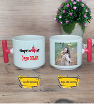 Fizyoterapist Kupa Bardak Fotoğraflı T Kırmızı Kulplu Tıp Bayramı Hediyesi