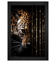 Hayvanlar Temalı Kanvas Tablo 80 x 110 cm Siyah Çerçeve