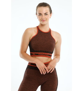 Maraton SlimFit Kadın Bisiklet Yaka Kiremit Bra