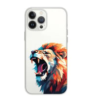 Iphone 12 PRO Uyumlu Aslan Tasarımlı Şeffaf Telefon Kılıfı