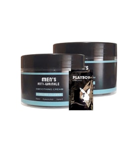 Men's Anti-Wrinkle Smoothing Cream 2 Adet 100 ml Erkek Yüz Cilt Sıkılaştırıcı Yaşlanma Karşıtı Krem + Hediye Jel