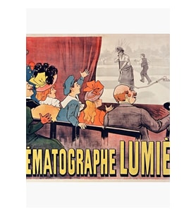 Cinematographe Lumiere 1896 - Vintage French Tablo Ahşap Poster Dekoratif