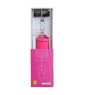 Powerway Lightning Hızlı Şarj Kablosu Örgülü 1.1M CX10 Pembe