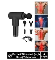 Mini Professional Massage Gun and Massager with 4 Heads Gun Fascial Massage Gun