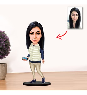 Kisiye Özel Karikatür Kadın Biblo MODEL 6