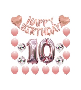 Çıtıpıtıstore Lüks 10 Yaş Happy Bırthday Balon Set