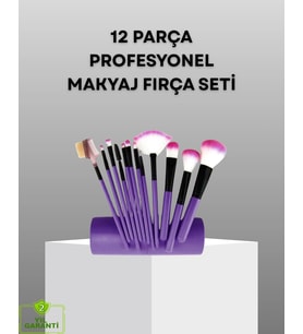 Ultra Yumuşak 12’Li Makyaj Fırça Seti – Dökülme Yapmaz, Dalin Şampuan İle Temizlenebilir