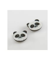 Panda Mıknatıslı Plastik Çocuk Küpesi (Beyaz)