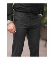 A Kalite Slim Fit Likralı Kumaş Pantolon (Antrasit)