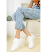 Muggo HOPE Kadın Günlük Sneaker (Beyaz)