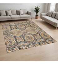 Eliana Home Dijital Baskı Yıkanabilir Kaymaz Taban Salon Halısı Ve Yolluk LNA0984-FNL234 (Kahverengi)