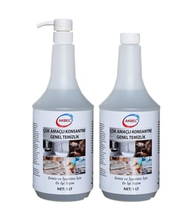 Akbel Çok Amaçlı Temizleyici 2 x 1 L + Pompa + Mikrofiber Bez