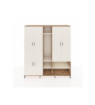 Hyperion Dolap 15 Raflı 5 Kapaklı Tek Askılı 220x44x243 Çam-Aytaşı/Aytaşı
