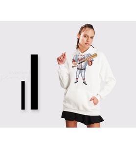 BK Gift Espirili Mini Vücutlar Serisi Kadın Beyaz Sweatshirt, Arkadaşa Hediye, Doğum Günü Hediyesi, Sevgili Hediyesi-9