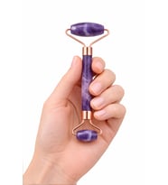 Ametist Taşı Roz Face Roller Çift Taraflı Masaj Aleti