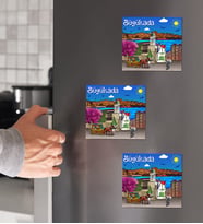 Büyükada Tasarımlı 3'lü Ahşap Magnet