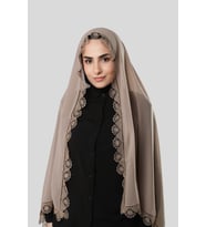 Vizon Namaz Başörtüsü Şal Şifon Güpürlü 202106_10