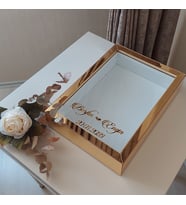 25X35 GOLD LEDSİZ DERİN ANI ÇERÇEVESİ- NİŞAN SÖZ GÜLLERİNİZ İÇİN ÇERÇEVELER
