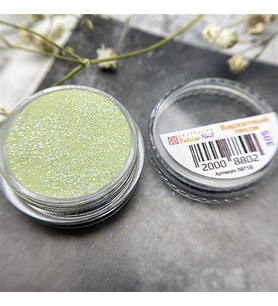 Simli Yeşil Rengi Akrilik Toz #305 5 Gr - Parlak Protez Tırnak ve Nail Art İçin Profesyonel Akrilik Pudra