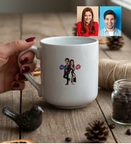 Kişiye Özel Karikatürlü Cool Sevgililer Kupa Bardak Sevgililer Günü Hediyesi