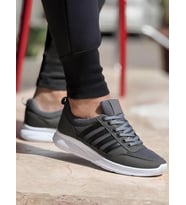 Ghattix 4 Çizgili Erkek Sneaker Ayakkabı (Füme)