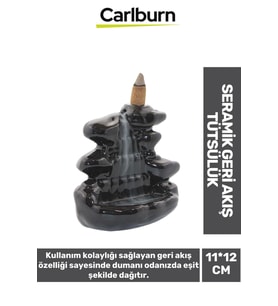 Özel Üretim Dekoratif İthal Parlak Şelale Seramik Geri Akış Tütsülük & Oda Kokusu Biblo 11*12 Cm