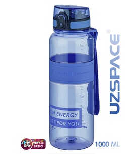 Uzspace Tritan Su Matarası 1000ml 1 Litre Büyük Boy Yenilenen Renkler