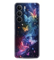 Realme C75 Kılıf Boutique Baskılı Resimli Neon Kelebekler Pcode -092