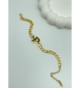 Çelik Gold P Harf Bileklik - 25-blk83