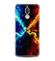Huawei Mate 10 Lite Kılıf Silikon Desen Özel Seri Red Blue Leon 1714