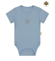 Civil Baby Organik Pamuklu K Kol 0-18 Ay Çıtçıtlı Badi - Pembe (Mavi)