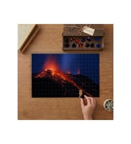 Yanardağ - Gece Manzarası Tasarımı 240 parça Ahşap Puzzle Ahşap Kutuda MP03307