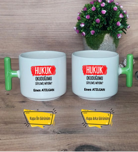  Hukuk Okuduğumu Söylemiş Miydim  Kupa Bardak T Yeşil Kulplu Hukuk Öğrencisine Hediye