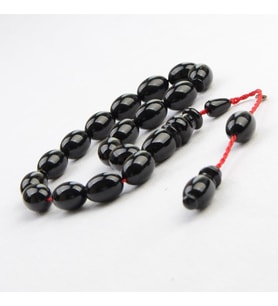 Arpa Kesim 16x11 mm İmzalı Seri Efe Boy Sıkma Kehribar Sistem Püsküllü Tesbih