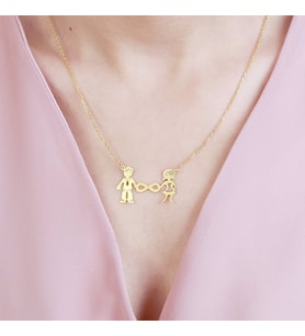 Vaoov 925 Ayar Gümüş Figürlü Sonsuzluk Kolye (Gold)