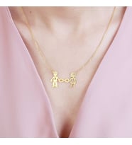 Vaoov 925 Ayar Gümüş Figürlü Sonsuzluk Kolye (Gold)