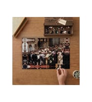 Atatürk Kılık Kıyafet Devrimi Tasarımı 240 parça Ahşap Puzzle Ahşap Kutuda MP06348