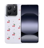 Coverzone Xiaomi Redmi Note 14 5G ile uyumlu K?l?f Airbag K�?eli 2mm Kamera �?k?nt? Korumal? Simli ?effaf Bask?l? Z-Kutup Kapak Kiraz