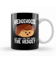 Hedgehogs Why Don t They Just Share The Hedge Kupa Bardak Porselen