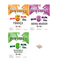 6. Sınıf Bumerang Türkçe Sosyal ve Din Etkinlikli Soru Bankası 3lü Set + Telefon Standı