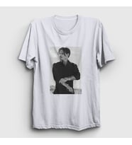 Presmono Unisex Beyaz Cool Johnny Depp T-Shirt 320240tt