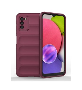 Newface Samsung Galaxy A03S Kılıf Optimum Silikon - Bordo