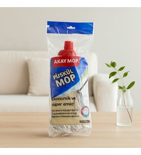 Pamuklu Püsküllü Küçük Mop (Klasik Sap Uyumlu)
