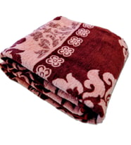 Başaran Tek Kişilik Peluş Uşak Battaniyesi, 2.4Kg (Bordo)