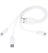 5103 Micro Usb Type C Lightnin Usb Data Şarj Kablosu, Beyaz